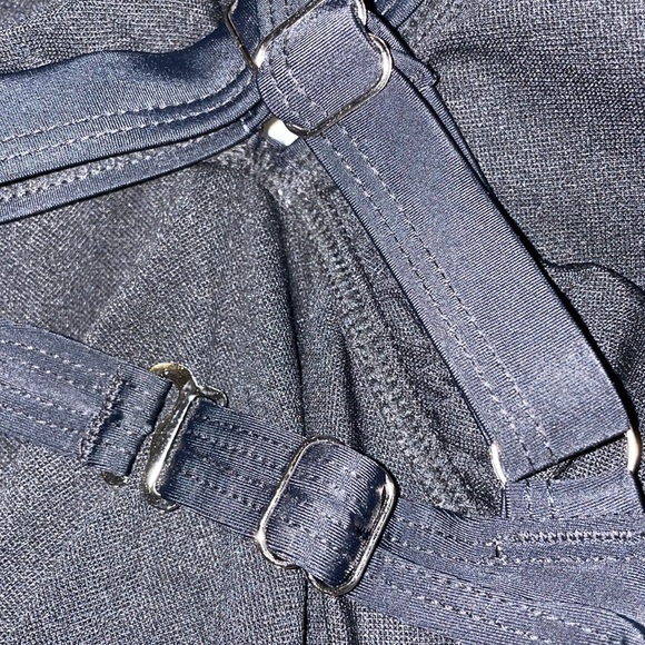 TEMPT Me black plunge one piece swimsuit XS NWT - Picture 5 of 7